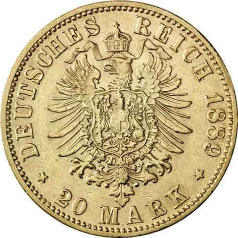 Reichsgold Mark Wilhelm Ii Von Preussen J Ger