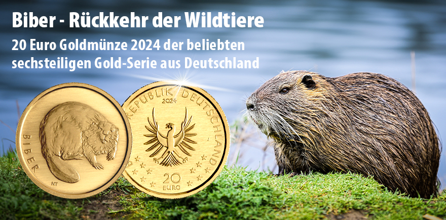 Deutschland 20 Euro Gold 2024 Biber