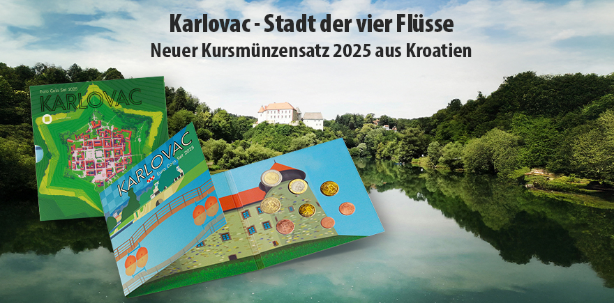 Kroatien 3,88 Euro 2025 Kursmünzensatz Karlovac