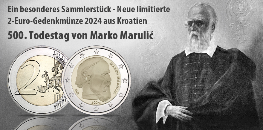 Kroatien 2 Euro 2024 Marko Marulic