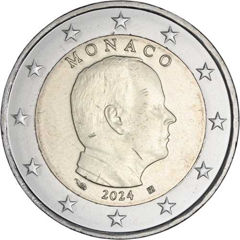 Monaco-2 Euro-2024-bfr-Kursmünze-RS