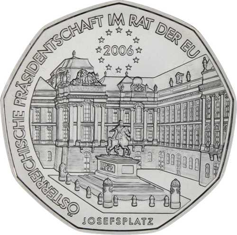 Österreich-5 Euro-2006-AGstgl-Rat der EU-RS