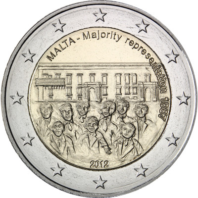 Malta 2 Euro 2012 Bankfrisch 125 Jahre Mehrheitswahlrecht