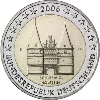 Deutschland 2 Euro 2006 bfr. Holstentor Lübeck Mzz. G