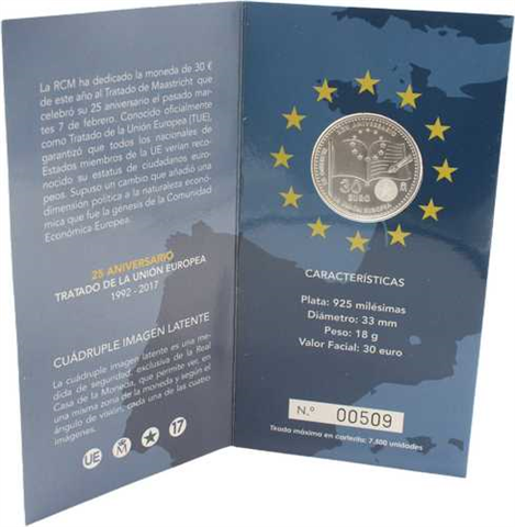 Spanien-30Euro-2017-25JahreEU-Folder-VS