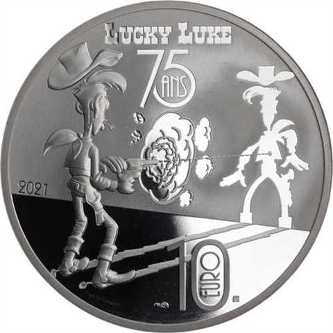 Frankreich-10 Euro-2021-AGpp-Lucky Luke-VS