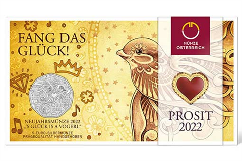 Österreich-5-Euro-Silber-2022-Neujahrsmünze-Glücksvogel-AV