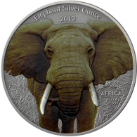 Gabun-1000Francs-2012-AgAf-Elefant-Farbmotiv-RS