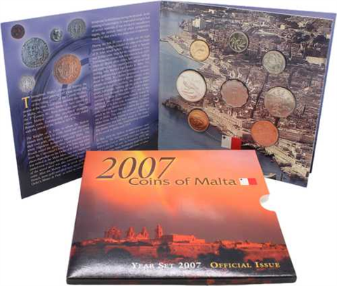 Malta-1,93Lira+5mils-2007-bfr-Kurssatz-Folder