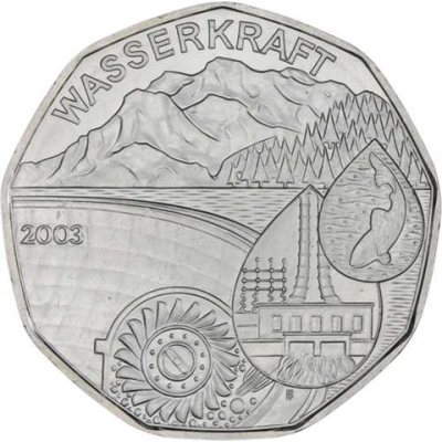 Österreich-5 Euro-2003-AGstgl-Wasserkraft-RS