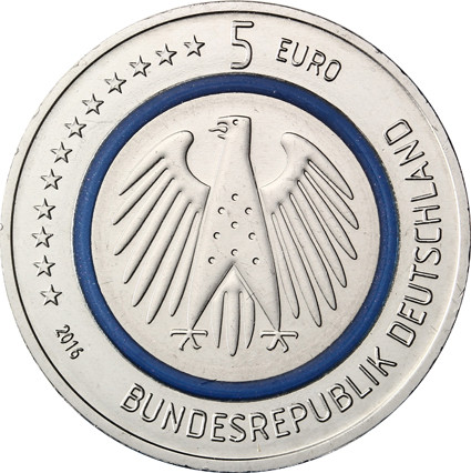 5 Euro Münze Planet Erde 2016 - Polymering 2016 Mzz. F 