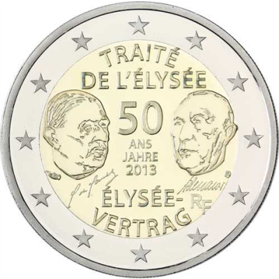 Frankreich-2Euro-2013- PP-Elysee Vertrag-RS