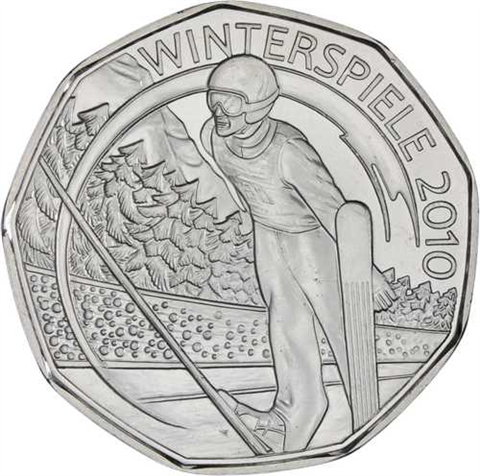 Österreich-5 Euro-2010-AGstgl-Winterspiele Skispringen-RS