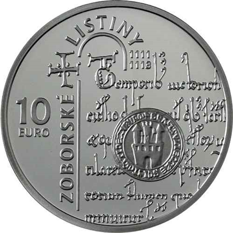 Slowakei 10 Euro 2011 PP Zobor Urkunden-I