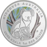 Australien-1Dollar-2010-Agstgl-Koala FD-Farbe-RS