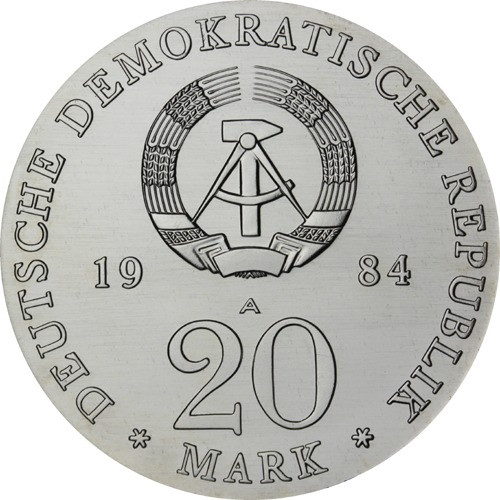 J.1595 - DDR 20 Mark 1984 - Georg Friedrich Händel