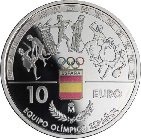 Spanien-10Euro-2016-AGPP-span.Olympiamannschaft-RS