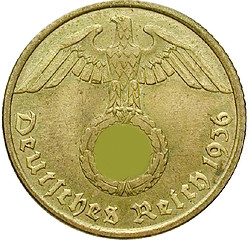 Drittes Reich 10 Reichspfennig 1936 -1939, Jäger 364