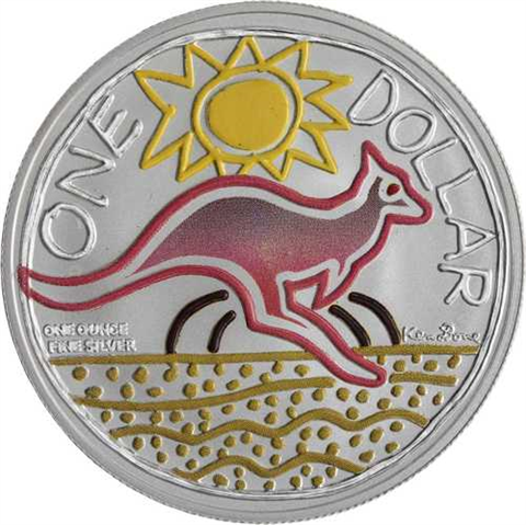 Australien-1Dollar-2009-Agstgl-Känguru FD-Farbe-RS