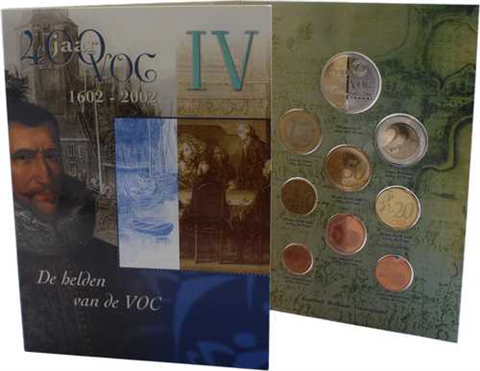 Niederlande-6x3,88Euro-2002-2003-KMSstgl-400 Jahre VOC I-VI- Folder