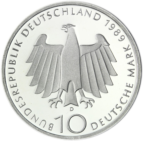 Deutschland 10 DM Silber 1989 - 2000 Jahre Bonn Bildseite 