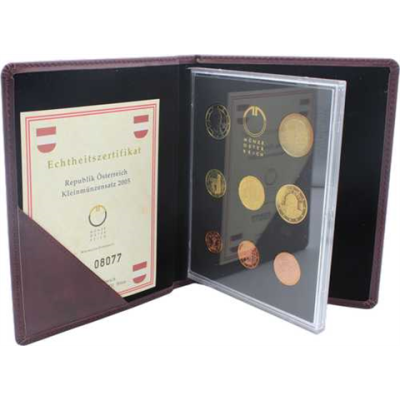 Österreich-3,88Euro-PP-2005-Kurssatz-Etui