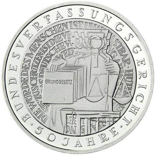 Deutschland 10 DM Silbermünze 2001 Bundesverfassungsgericht