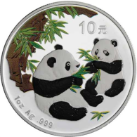 China-10 Yuan-2006-AGstgl-Panda-Farbe-RS