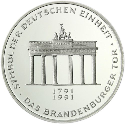 Deutschland 10 DM Silbermünze 1991 Brandenburger Tor - Deutsche Einheit