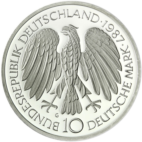 Deutschland 10 DM Silber 1987 Römische Verträge - 30 Jahre EG