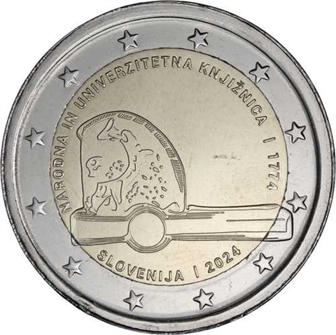 Slowenien-2Euro-2024-bfr-Natinal-u Universitätsbibliothek-RS