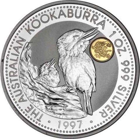 Australien-1Dollar-1997-AG-AUstgl-Kookaburra-RS