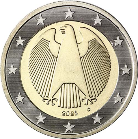 Deutschland-2Euro-2025-bfr-KuNi-Kursmünze-RSD