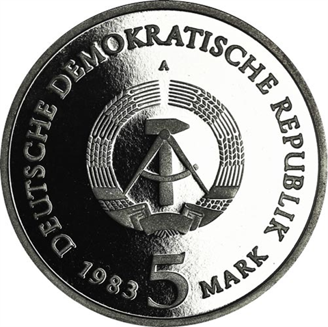 5-Mark-DDR-1983-Schlosskirche-Wittenberg-AV