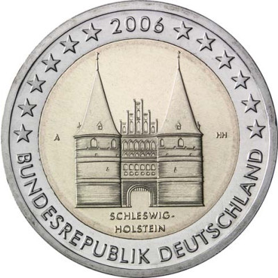 Deutschland 2 Euro 2006 bfr. Holstentor Lübeck Mzz. A