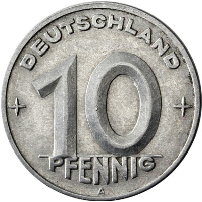 J.1503 DDR 10 Pfennig 1950 Mzz. A