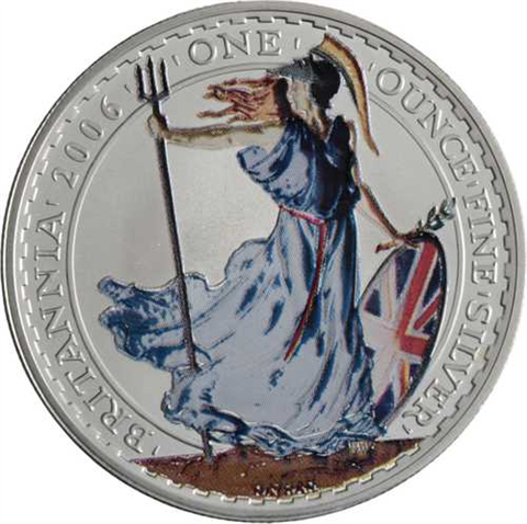 Großbritannien-2 Pfund-2006-AGstgl-Britannia-Farbe-RS