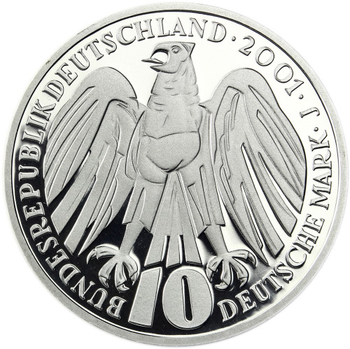 Deutschland 10 DM Münzen 2001 PP - Bundesverfassungsgericht komplett Mzz. A bis J