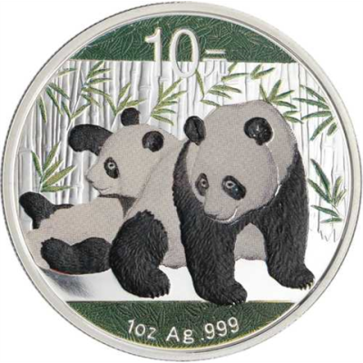 China-10Yuan-2010-AG-Panda-Farbveredelung-FD-VS