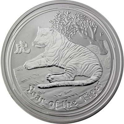 1 Oz Silbermünze Australien Lunar Jahr des Tiger 2010 (Default)