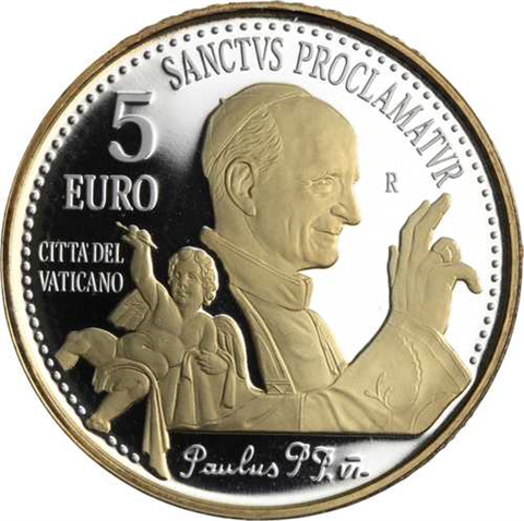 Vatikan-5Euro-2018-Bimetallpp-PapstPaulVI-Etui