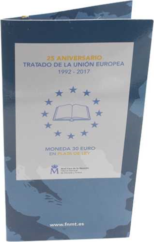 Spanien-30Euro-2017-25JahreEU-Folder-VS