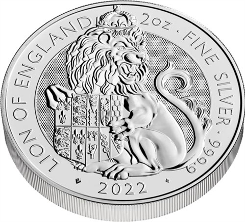 Grossbritannien-2Pfund-2022-stgAg-Tudor-Beasts-Lion-RS-1