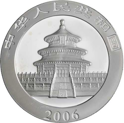 China-10 Yuan-2006-AGstgl-Panda-Farbe-RS