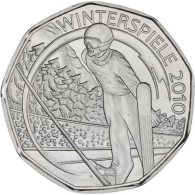 Österreich-5 Euro-2010-AGstgl-Winterspiele Skispringen-RS