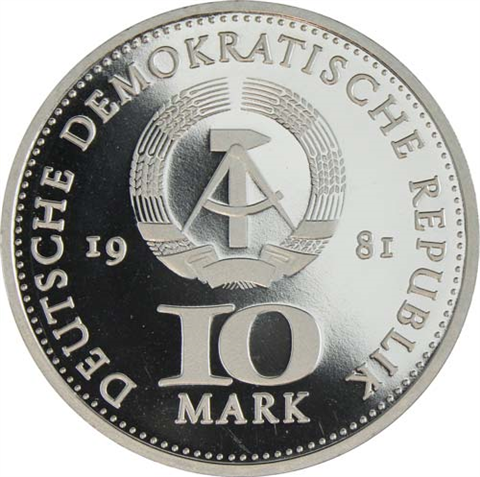 DDR-10Mark-1981-AgPP-700JahreMünzprägungBerlin-Bildseite-mitSchatten-II