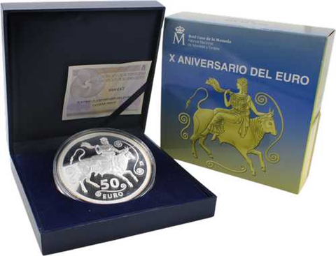 Spanien-50Euro-2012-10.JahrestagEuro-Etui