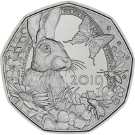 Österreich-5 Euro-2019-AGstgl-Frühlingserwachen-RS