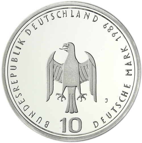 Deutschland 10 DM Silber 1989 - 800 Jahre Hafen und Hamburg-RS