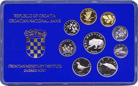 Kroatien-8,88Kuna-2005-PP-Kurssatz-RS